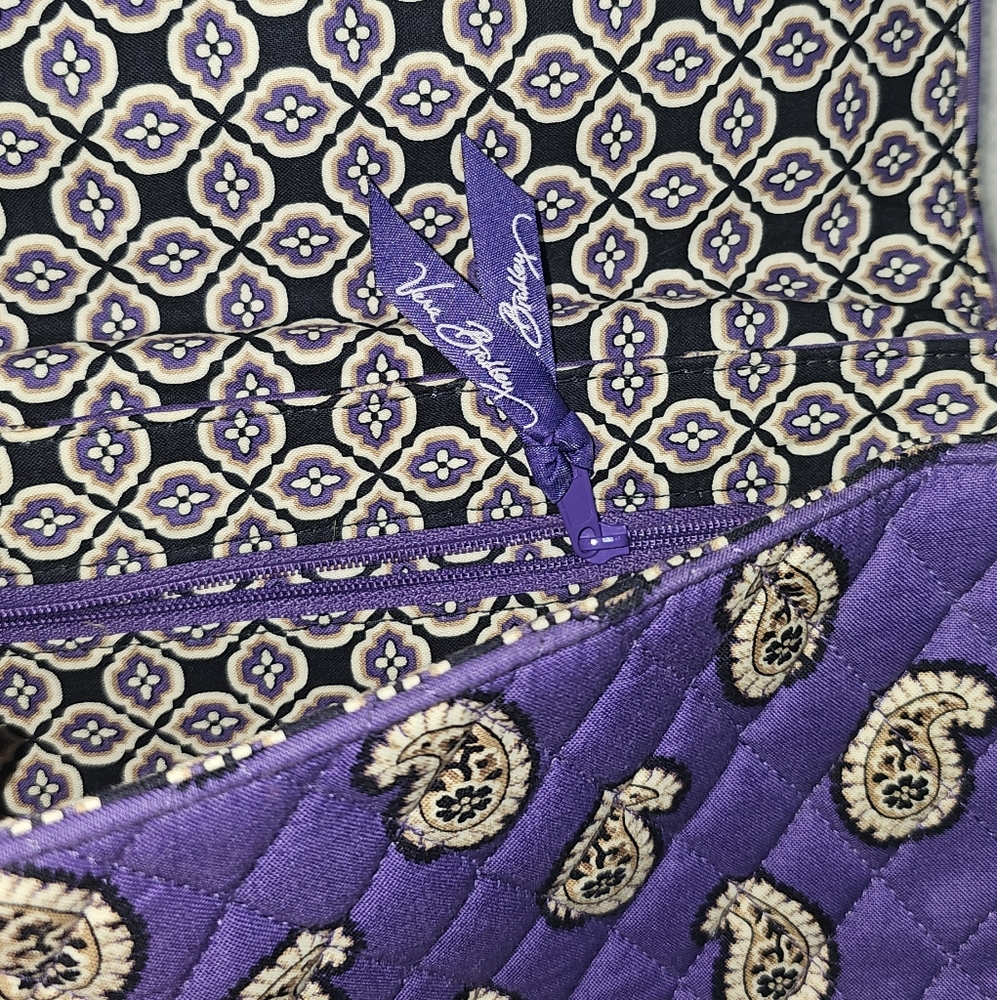 Retired Vintage VERA BRADLEY SIMPLY VIOLET PURPLE BAG KNOT CLUTCH PURSE - Picture 5 of 6